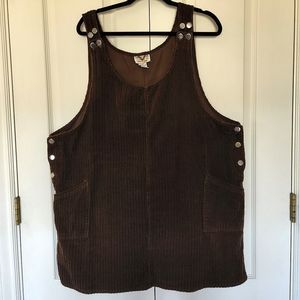 Vintage Brown Corduroy Dress